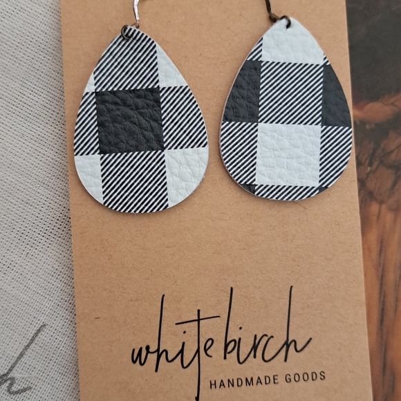 Leather Earrings by Whitebirch Handmade Goods - Picture 3 of 5